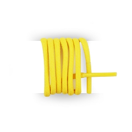 Cordones calzado de ciudad, cordones redondos algodón encerados longitud 180 cm cordones amarillos color canario