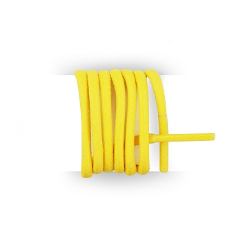 Cordones calzado de ciudad, cordones redondos algodn encerados longitud 180 cm cordones amarillos color canario