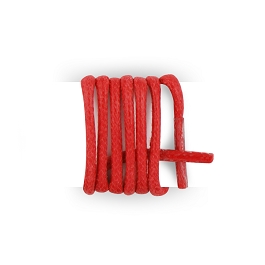 Cordones calzado de ciudad redondos algodón encerados longitud 180 cm color rojo