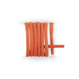 Cordones calzado de ciudad naranja redondos algodón encerados longitud 45 cm