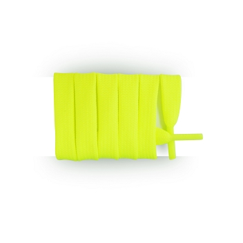 Cordones zapatillas ftbol planos polister longitud 130 cm color amarillo fluorescente