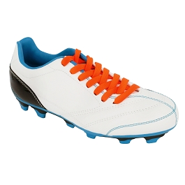 Cordones zapatillas de fútbol </br> Cordones planos poliéster </br> Cordones longitud 130 cm </br> Cordones fútbol color naranja fluorescente