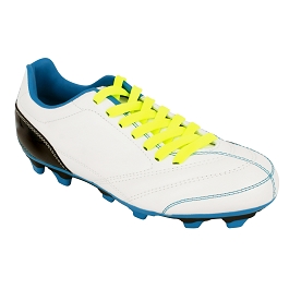 Cordones zapatillas fútbol planos poliéster longitud 130 cm color amarillo fluorescente