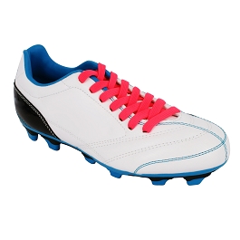 Cordones zapatillas fútbol planos poliéster longitud 130 cm color rosa fluorescente