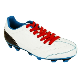 Cordones zapatillas fútbol planos poliéster longitud 130 cm Cordones fútbol rojo pasión