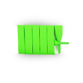 Cordones zapatillas ftbol planos polister longitud 110cm color verde fluorescente
