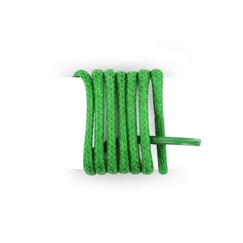 Cordones verdes para calzado de ciudad redondos algodn encerados longitud 90cm color verde abeto