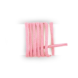 Cordones calzado de ciudad redondos algodón encerados longitud 75 cm color rosa clavel
