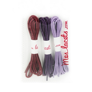 Cofrecito lila cordones redondos finos 45 cm