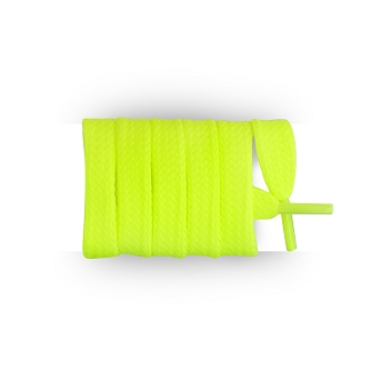 Cordón zapatillas de deporte plano, cordón sintético longitud 110 cm color amarillo fluorescente Cordón fluorescente amarillo