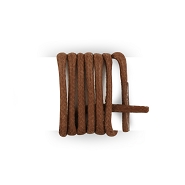 Cordón ciudad redondos algodón encerado longitud 60 cm color marrón caoba 