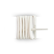 Cordones calzado de ciudad redondos algodón encerados longitud 90 cm color blanco