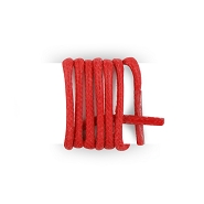 Cordones calzado de ciudad redondos algodón encerados longitud 60 cm color rojo