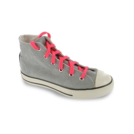 Cordones zapatillas de deporte / sportswear planos sintético longitud 125 cm color fluorescente rosa