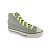 Par de cordones para zapatillas de deporte / Converse planos sinttico longitud 150 cm color fluorescente amarillo