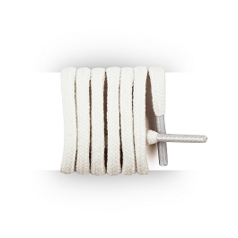 Cordones redondos y gruesos algodón 90 cm blanco