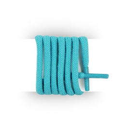 Cordones redondos y gruesos algodón 90 cm, cordones color turquesa