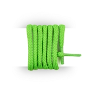 Cordones verde fluorescente redondos y gruesos algodón 90 cm 