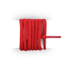 Cordones redondos y gruesos algodón 125 cm rojo pasión