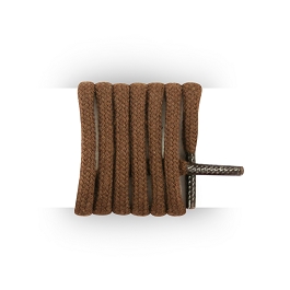 Cordones redondos y gruesos algodón </br> Cordón marrón 180 cm