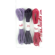 Cofrecito Paulette cordones redondos finos 90 cm