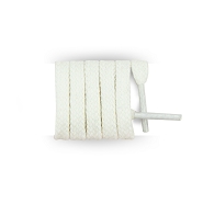 Cordones planos blanco para zapatillas de deporte, cordones algodón longitud 40 cm color blanco